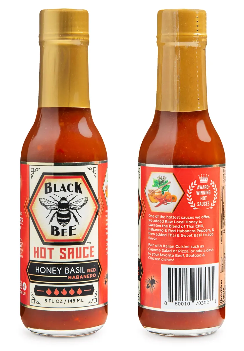Honey Basil Red Habanero Hot Sauce (Hot)